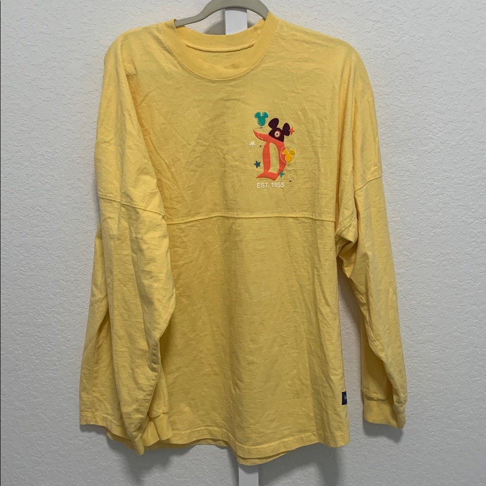 Spirit Jersey Disneyland Yellow Long Sleeve Unisex Shirt Size XL - Picture 3 of 9